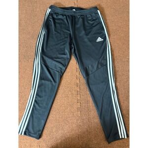 Adidas Mens Tiro Training Pants Black White Striped Soccer Joggers XL
